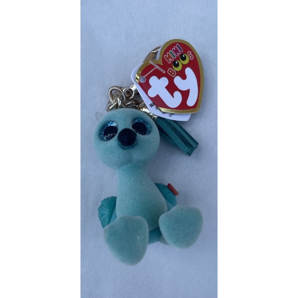 TY Beanie Mini Boos WILLIAM the Flamingo Metal Key Clip